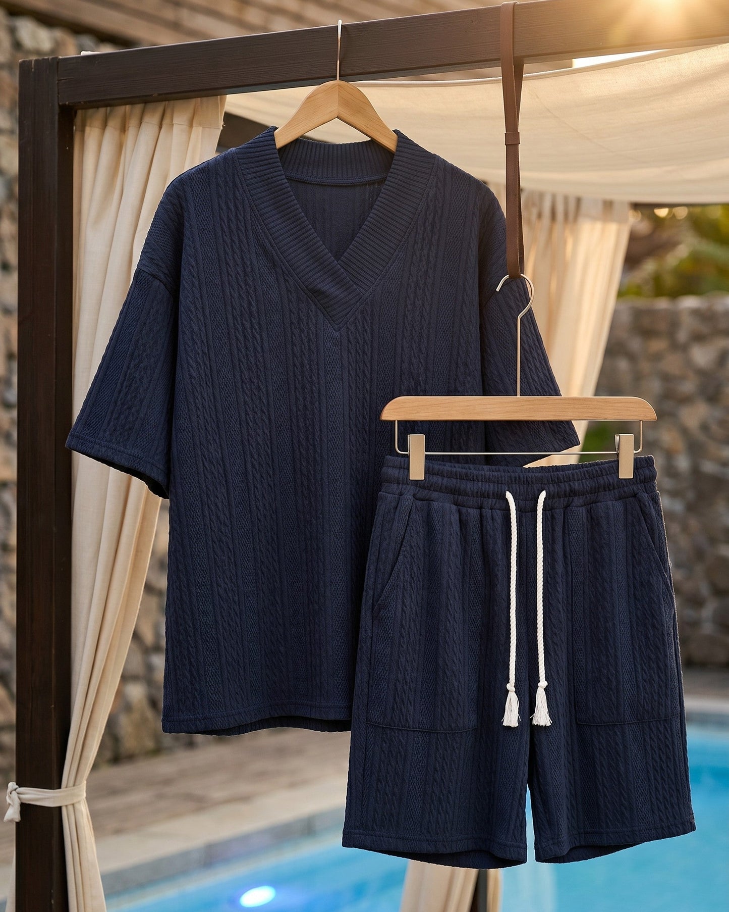 Virgilio Cable-Knit Matching Set