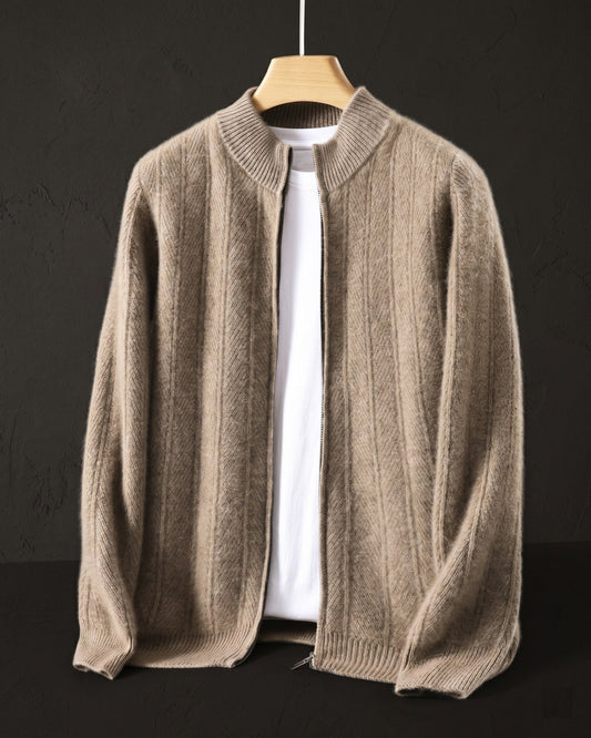 Serafino Cashmere Zip-Up Cardigan