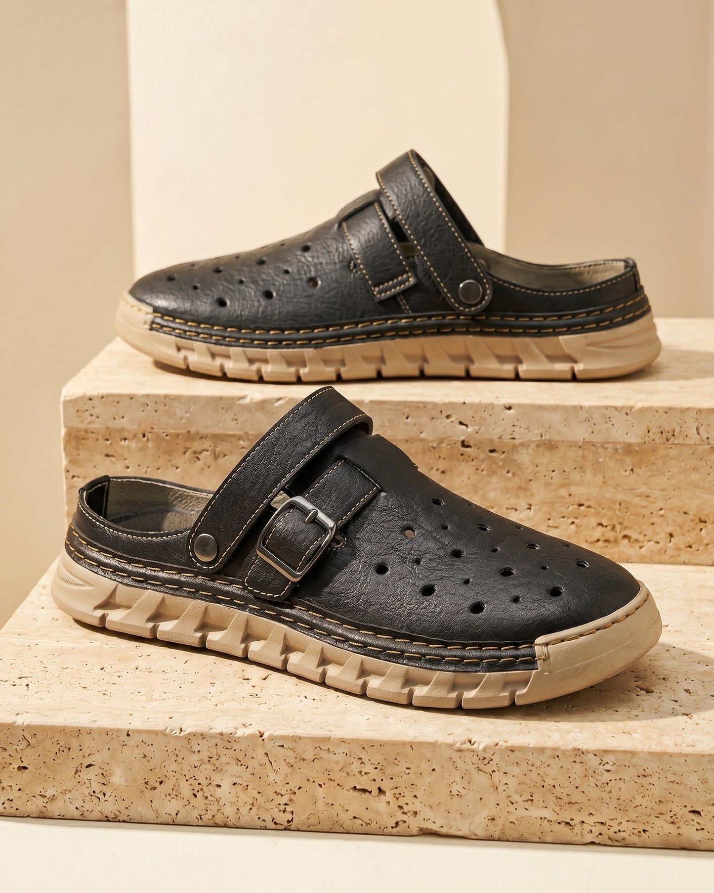 Javier Leather-Look Mule Clog