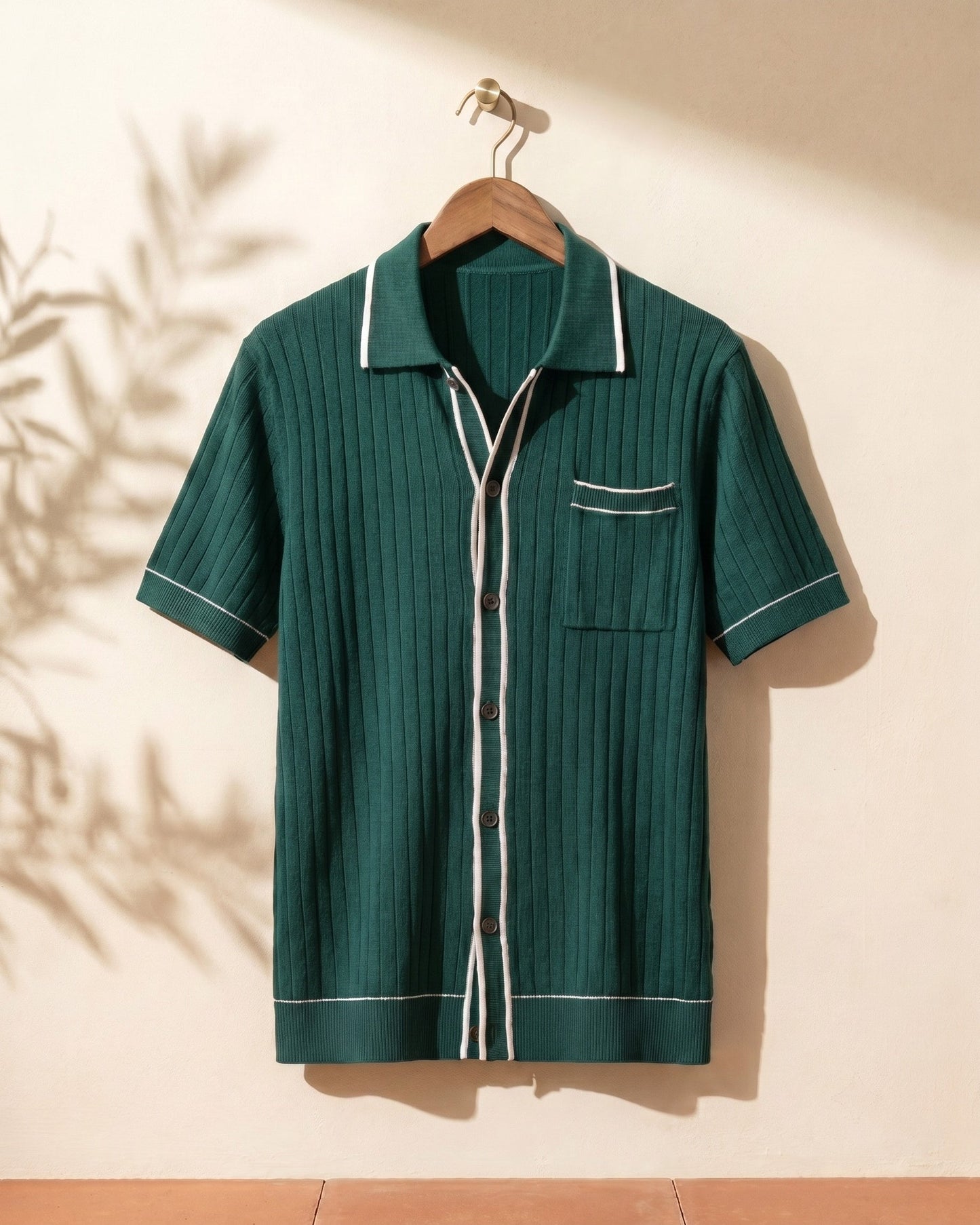 Isidoro Ribbed-Knit Polo Shirt