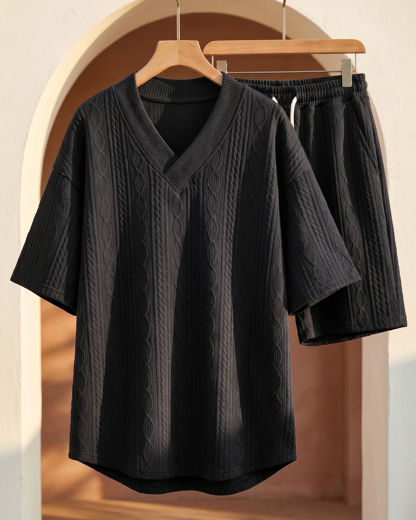 Virgilio Cable-Knit Matching Set