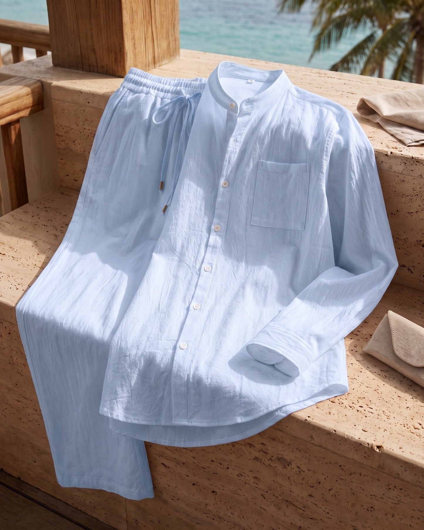 Zeno Linen Shirt and Trouser Set